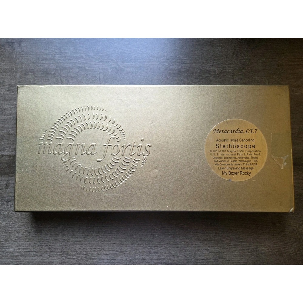 Magna Fortis Stethoscope Acoustic Noise Canceling Metacardia LT7 Custom Engraved